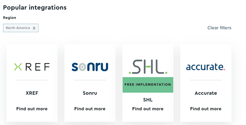 Example of recruitment software integrations